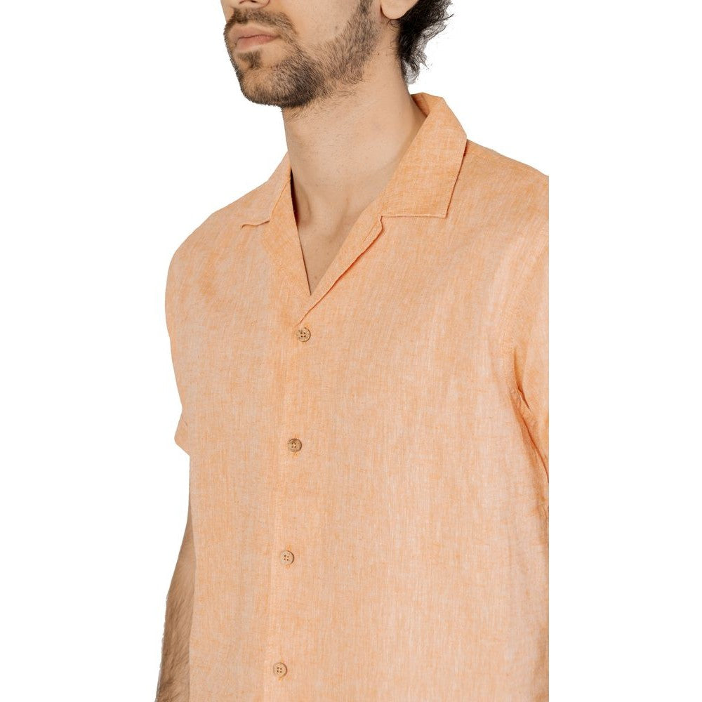 Orange Linen Shirt