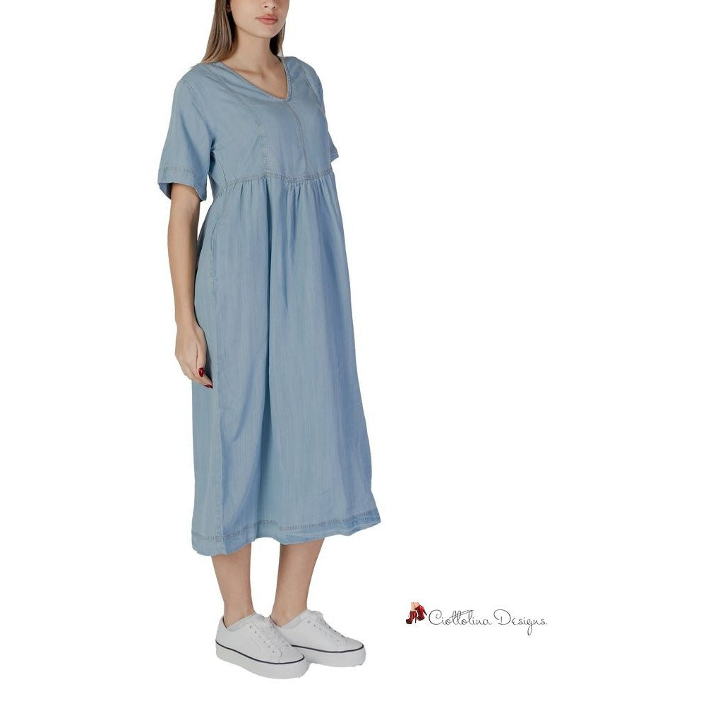 Light Blue Cotton Dress