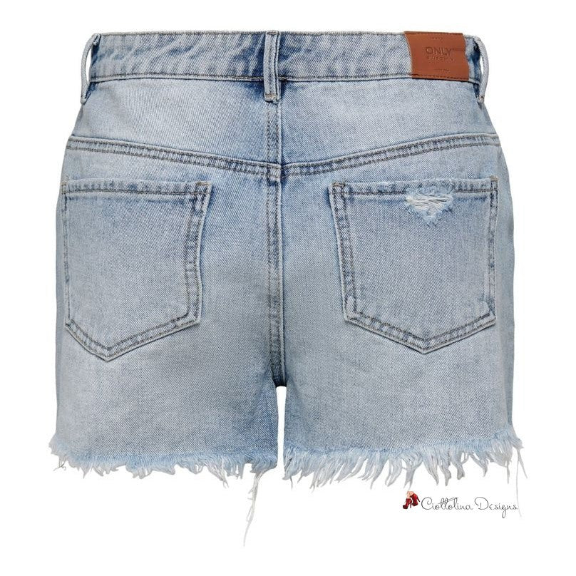 Light Blue Cotton Short