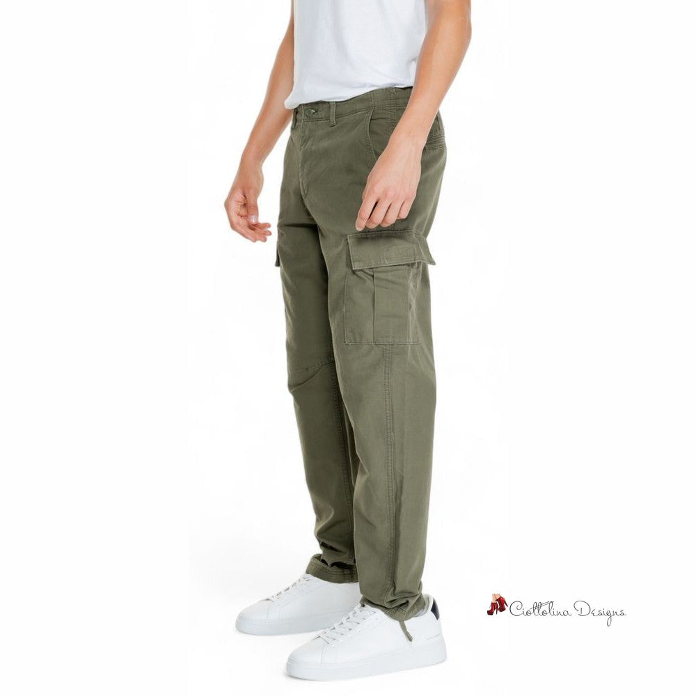 Green Cotton Jeans & Pant