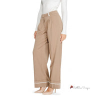 Brown Recycled Polyester Jeans & Pant