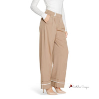 Brown Recycled Polyester Jeans & Pant