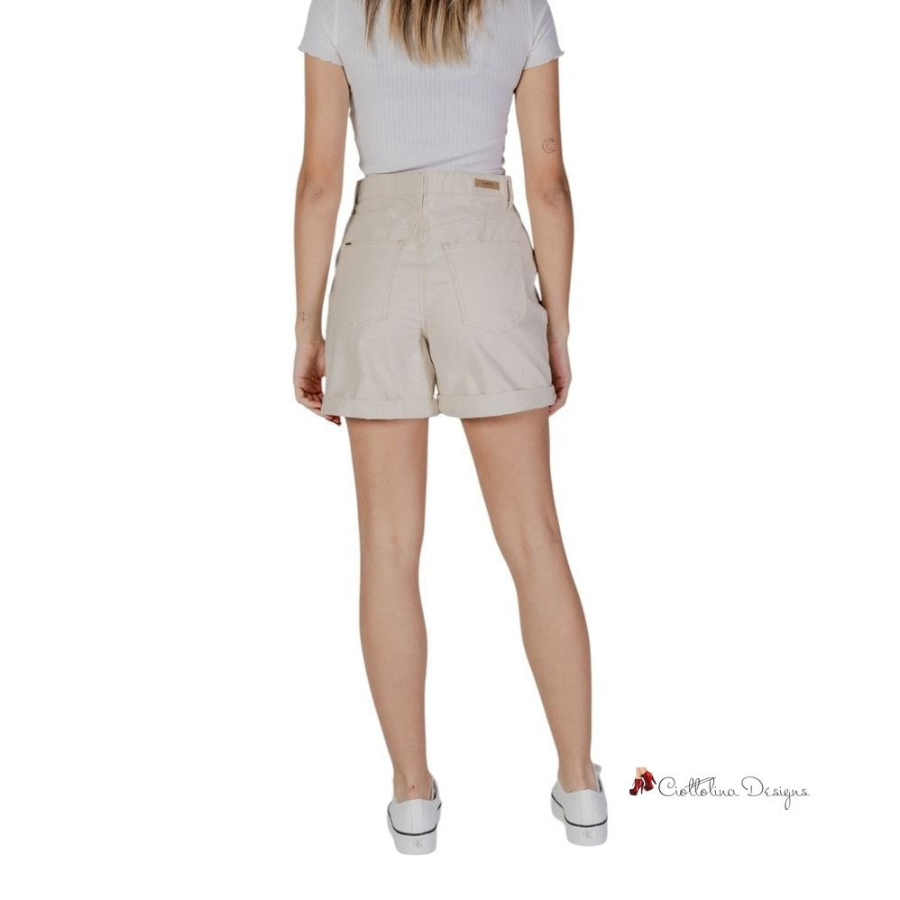 Beige Cotton Short