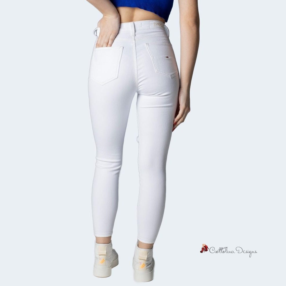 White Cotton Jeans & Pant