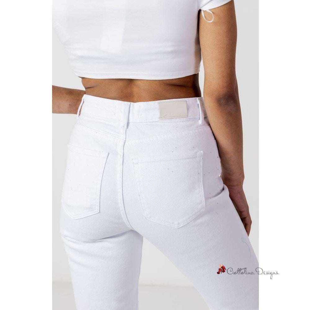 White Cotton Jeans & Pant