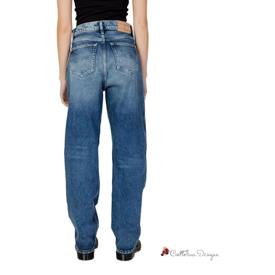 Blue Recycled Cotton Jeans & Pant