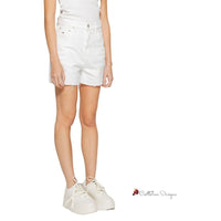 White Cotton Rigenerato Short