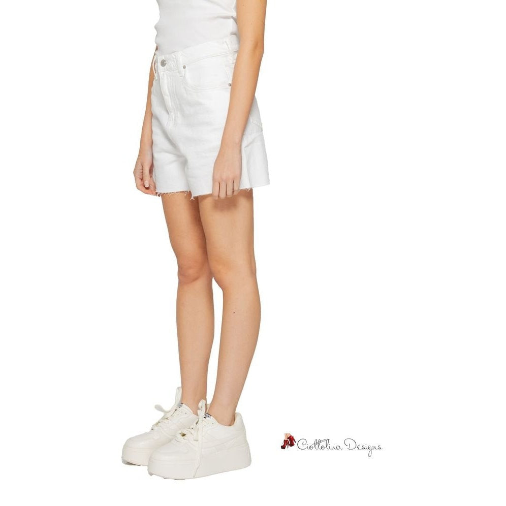 White Cotton Rigenerato Short