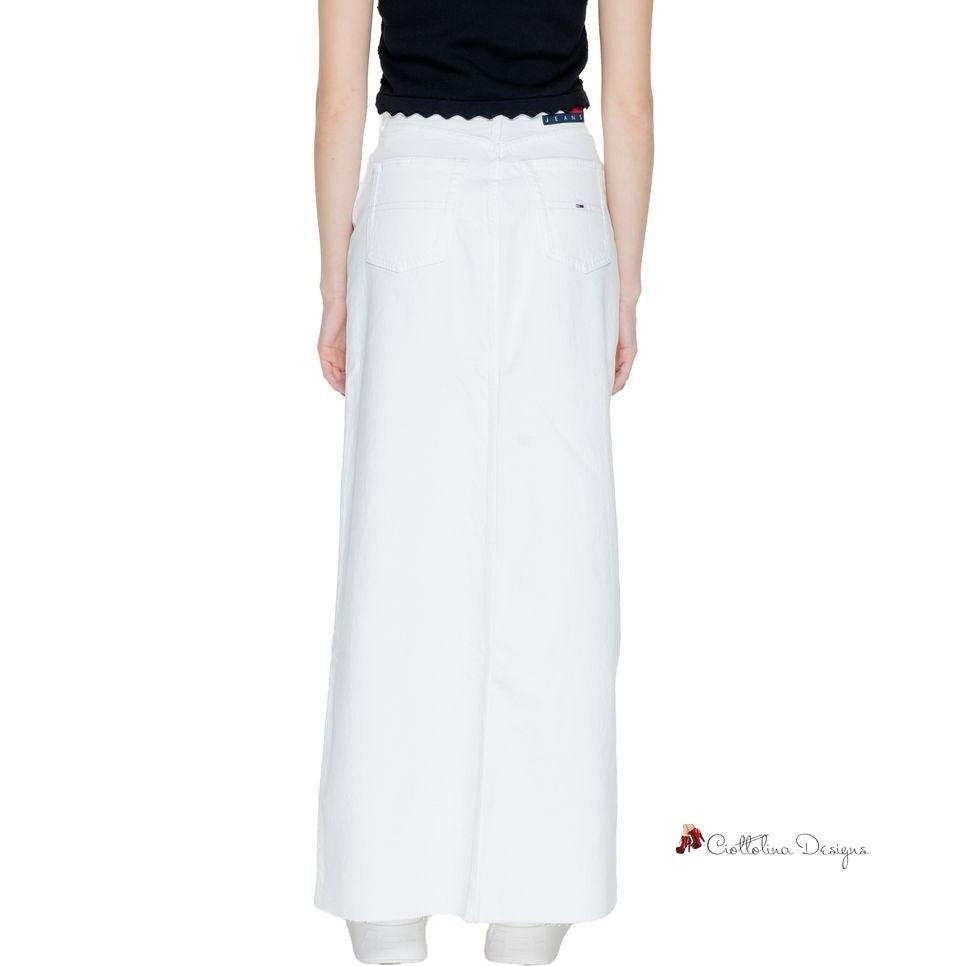 White Cotton Rigenerato Skirt