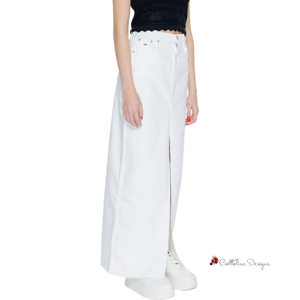 White Cotton Rigenerato Skirt