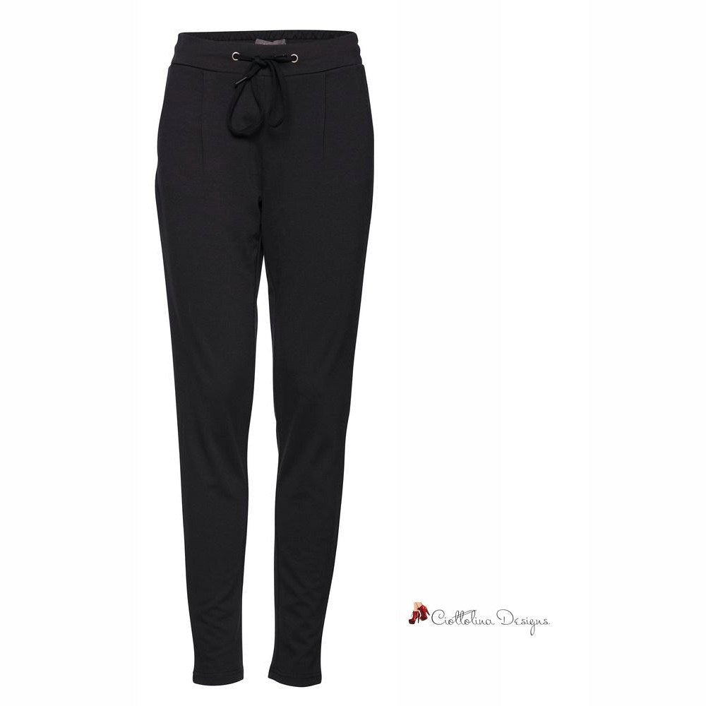 Black Polyester Jeans & Pant