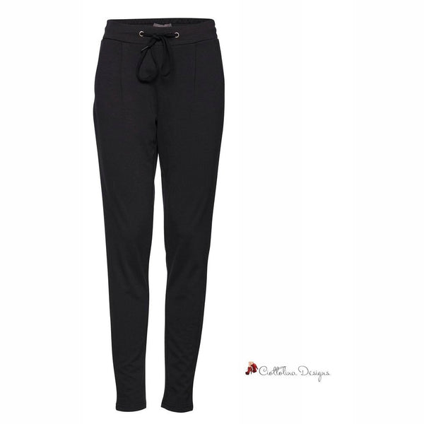 Black Polyester Jeans & Pant