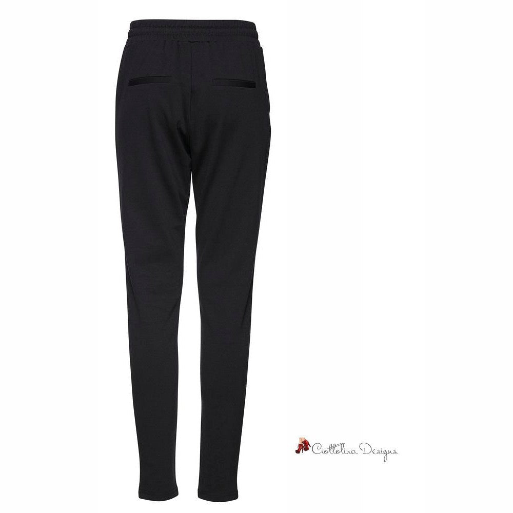 Black Polyester Jeans & Pant