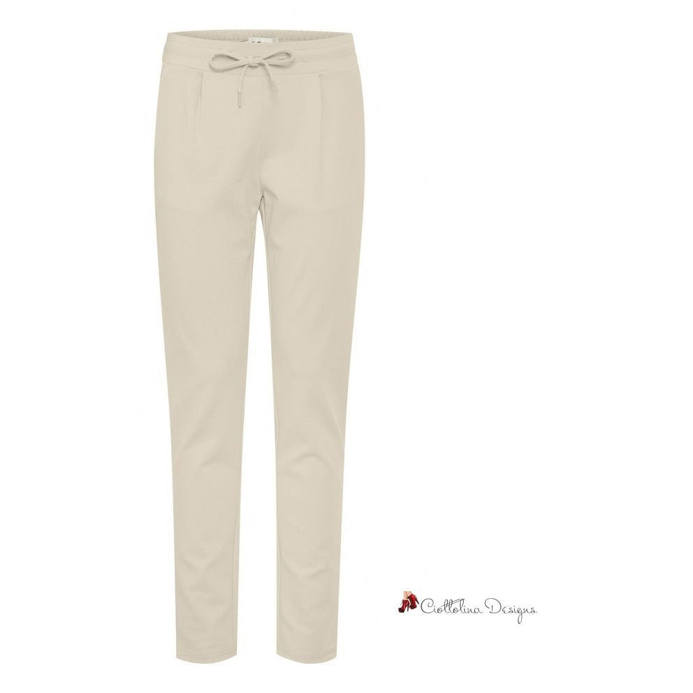 Beige Polyester Jeans & Pant