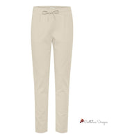 Beige Polyester Jeans & Pant