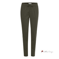 Green Polyester Jeans & Pant