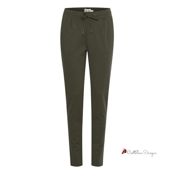 Green Polyester Jeans & Pant