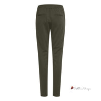 Green Polyester Jeans & Pant