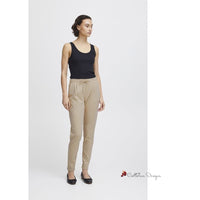 Beige Polyester Jeans & Pant