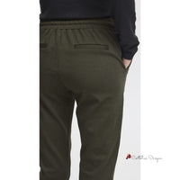 Green Polyester Jeans & Pant