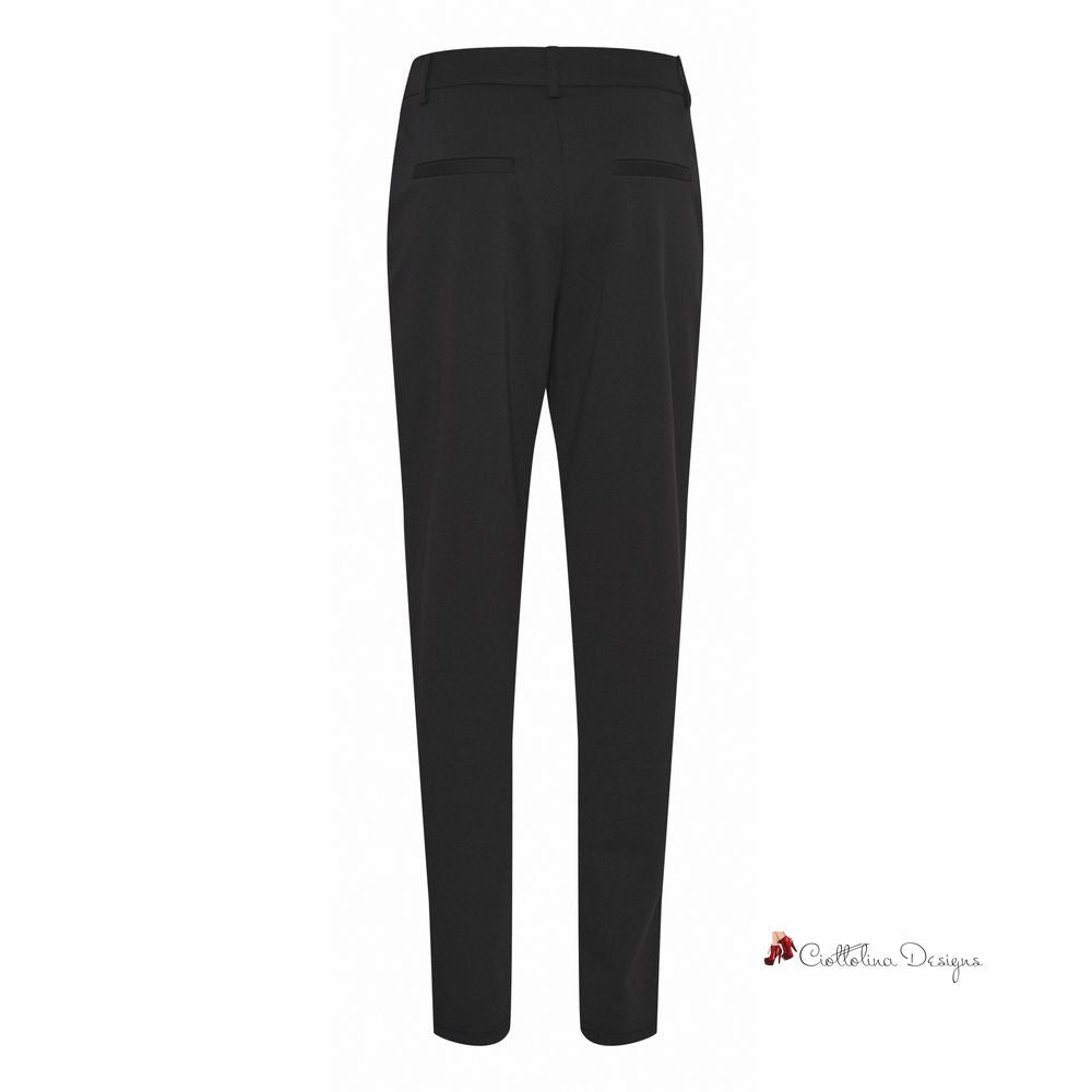 Black Recycled Polyester Jeans & Pant