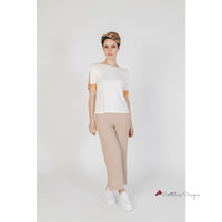 Beige Viscose Tops & T-Shirt