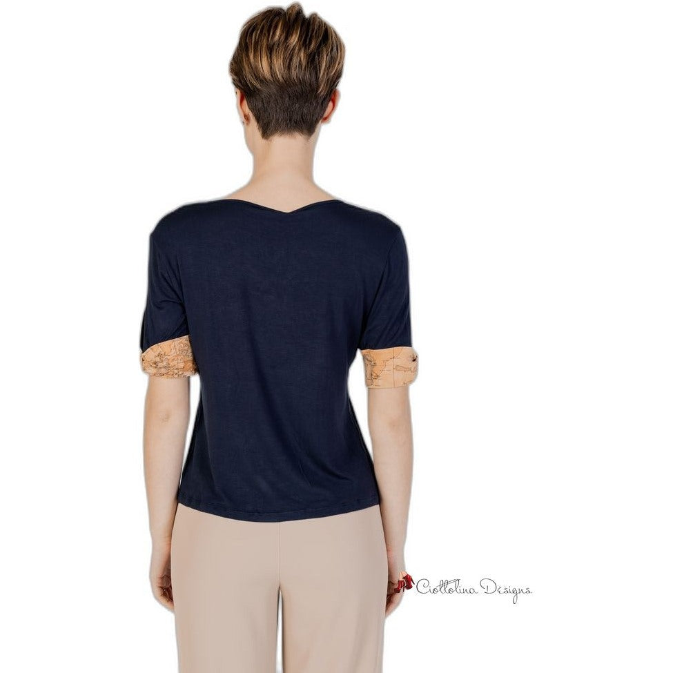 Blue Viscose Tops & T-Shirt