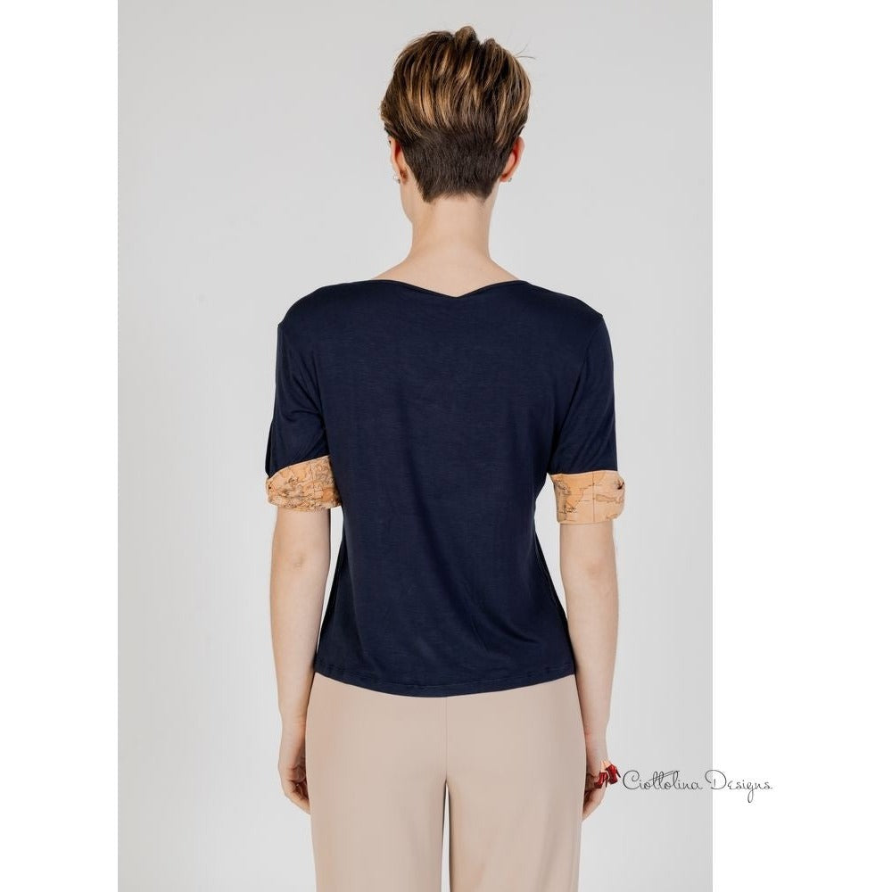 Blue Viscose Tops & T-Shirt