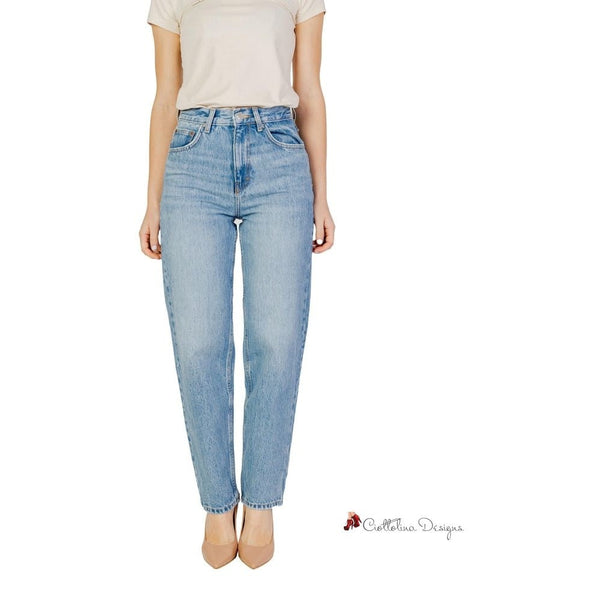 Light Blue Cotton Jeans & Pant