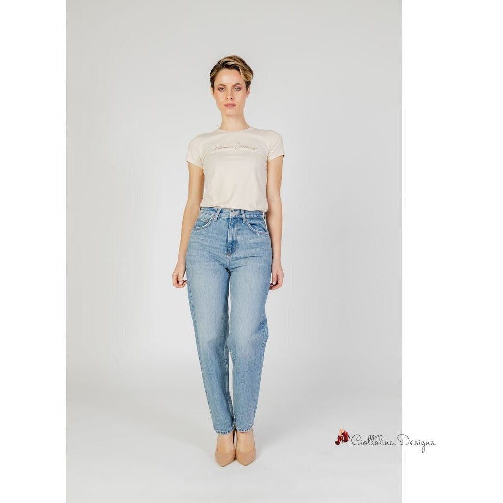 Light Blue Cotton Jeans & Pant