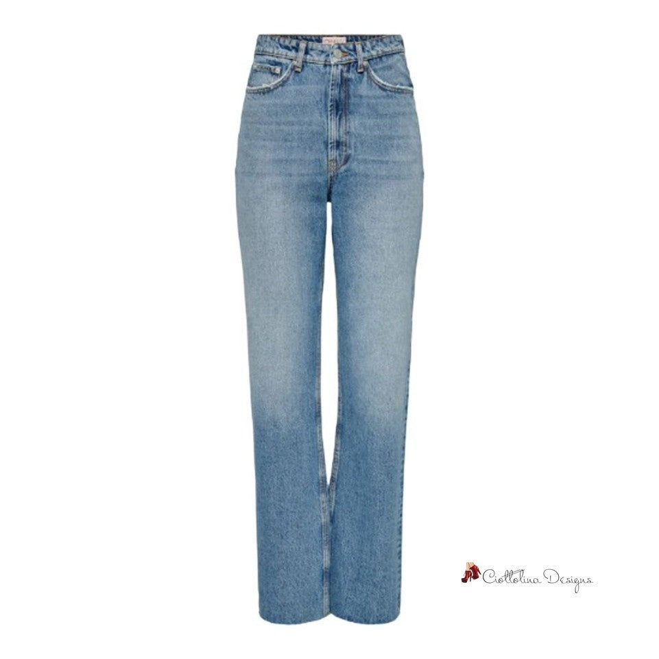 Light Blue Cotton Jeans & Pant