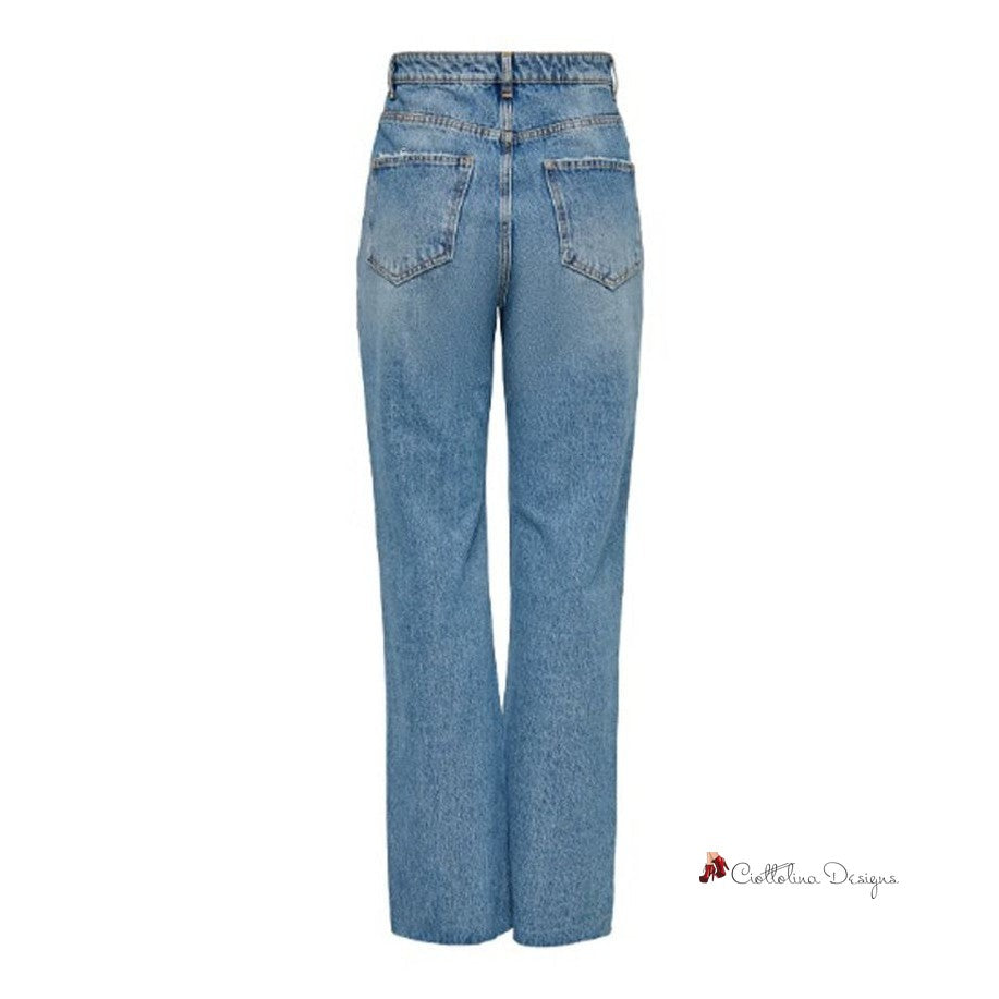 Light Blue Cotton Jeans & Pant