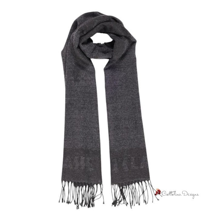 Gray Viscose Scarf