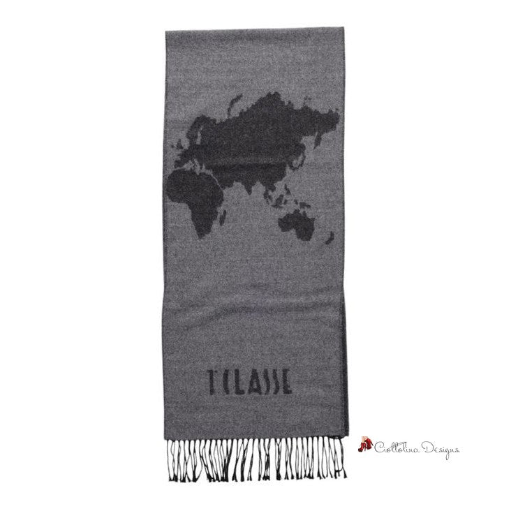 Gray Polyacrylic Scarf