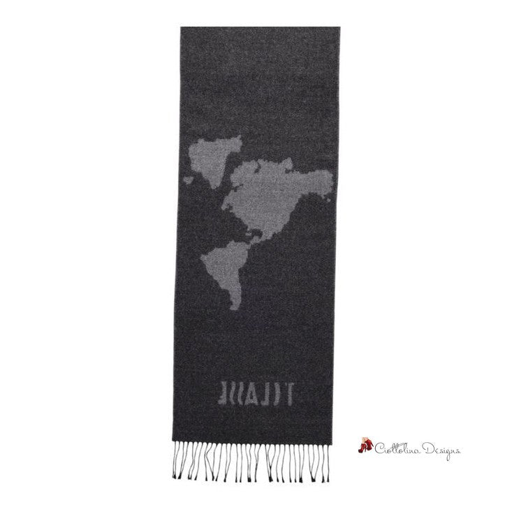 Gray Polyacrylic Scarf