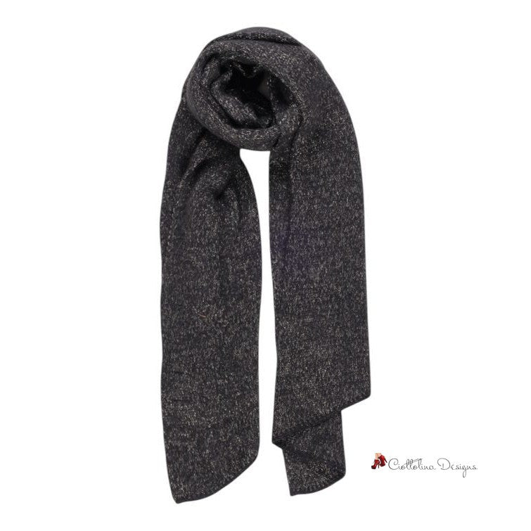 Black Recycled Polyester Scarf