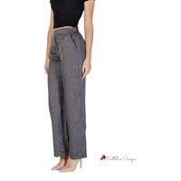 Gray Polyester Jeans & Pant