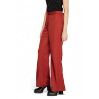 Red Polyester Jeans & Pant