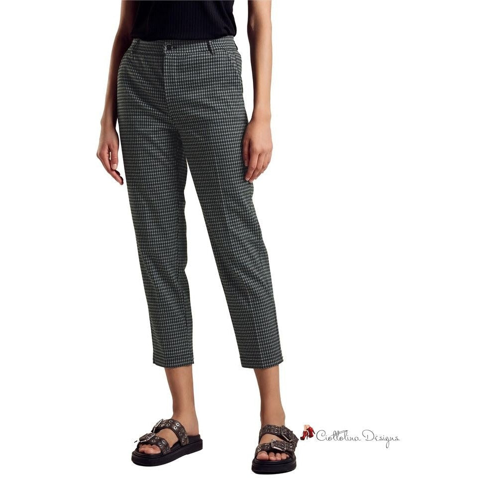 Green Polyester Jeans & Pant