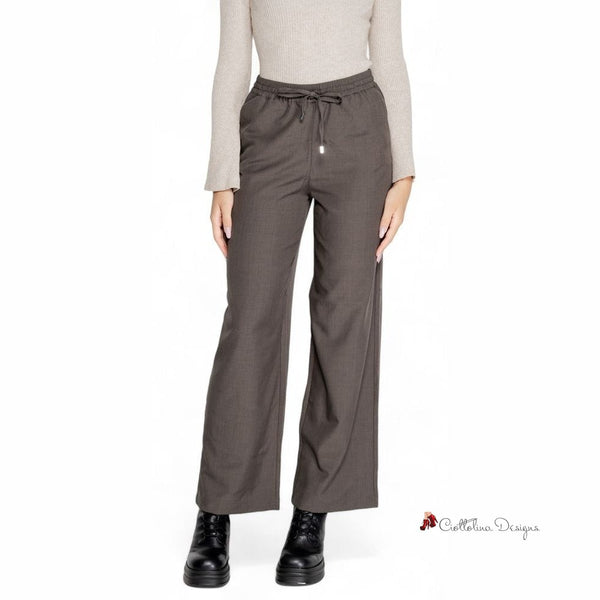 Gray Polyester Jeans & Pant