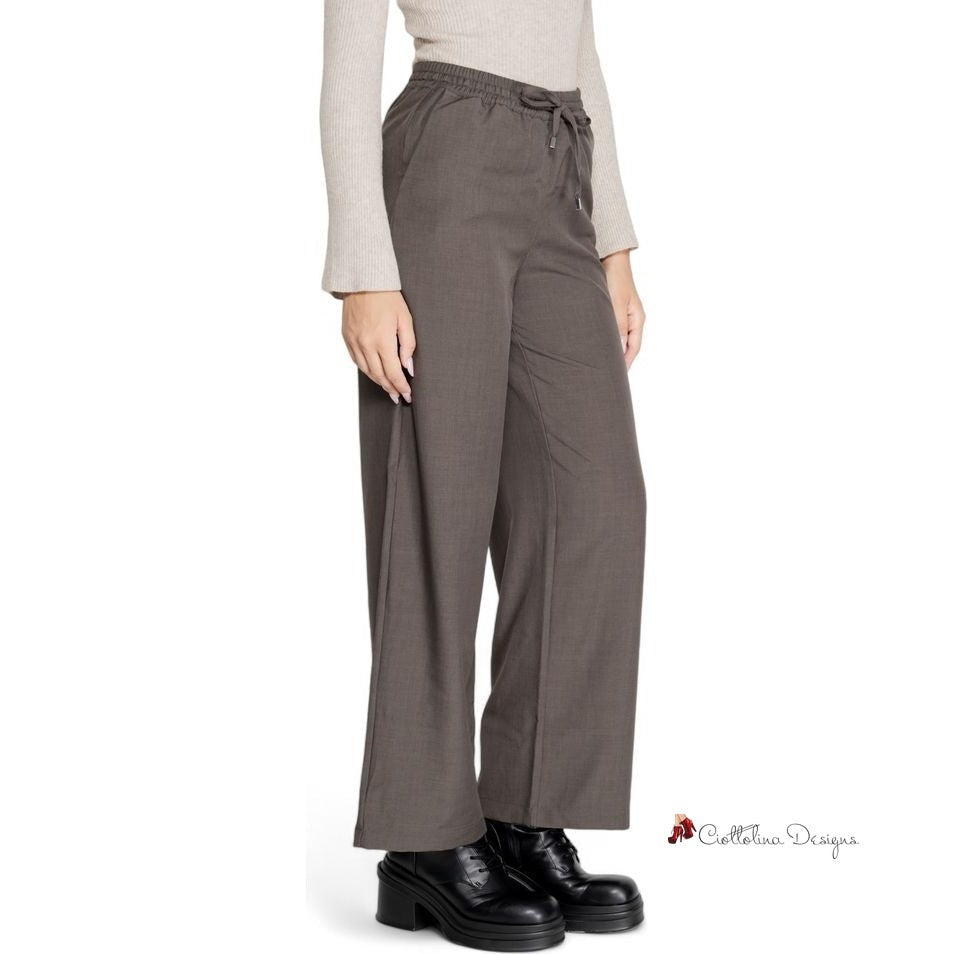 Gray Polyester Jeans & Pant