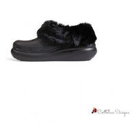 Black Synthetic Sandal