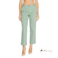 Turquoise Cotton Jeans & Pant