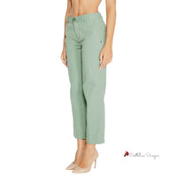 Turquoise Cotton Jeans & Pant