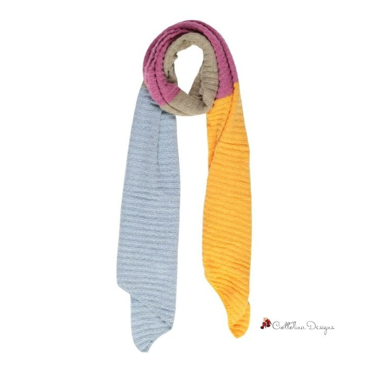 Yellow Recycled Polyester Scarf