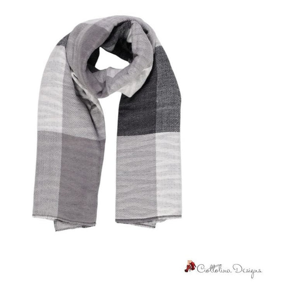 Black Recycled Polyester Scarf