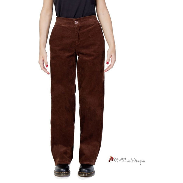 Brown Cotton Jeans & Pant