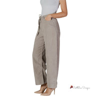 Beige Cotton Jeans & Pant