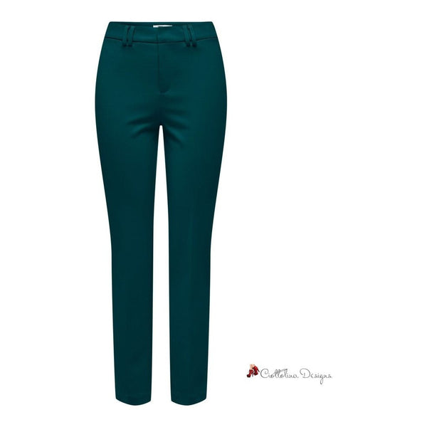 Green Polyester Jeans & Pant