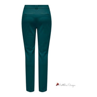 Green Polyester Jeans & Pant